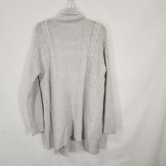 Hem & Thread Cable Knit Longline Cardigan in Gray - Size Large - Picture 3 of 8